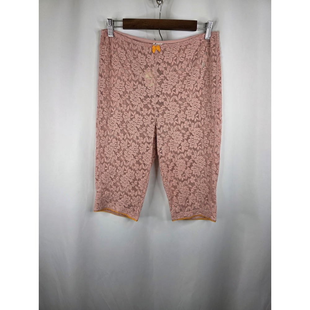 Free People Intimately All Day Lace Capri Womens L Misty Rose Lace High Rise New - Picture 2 of 12